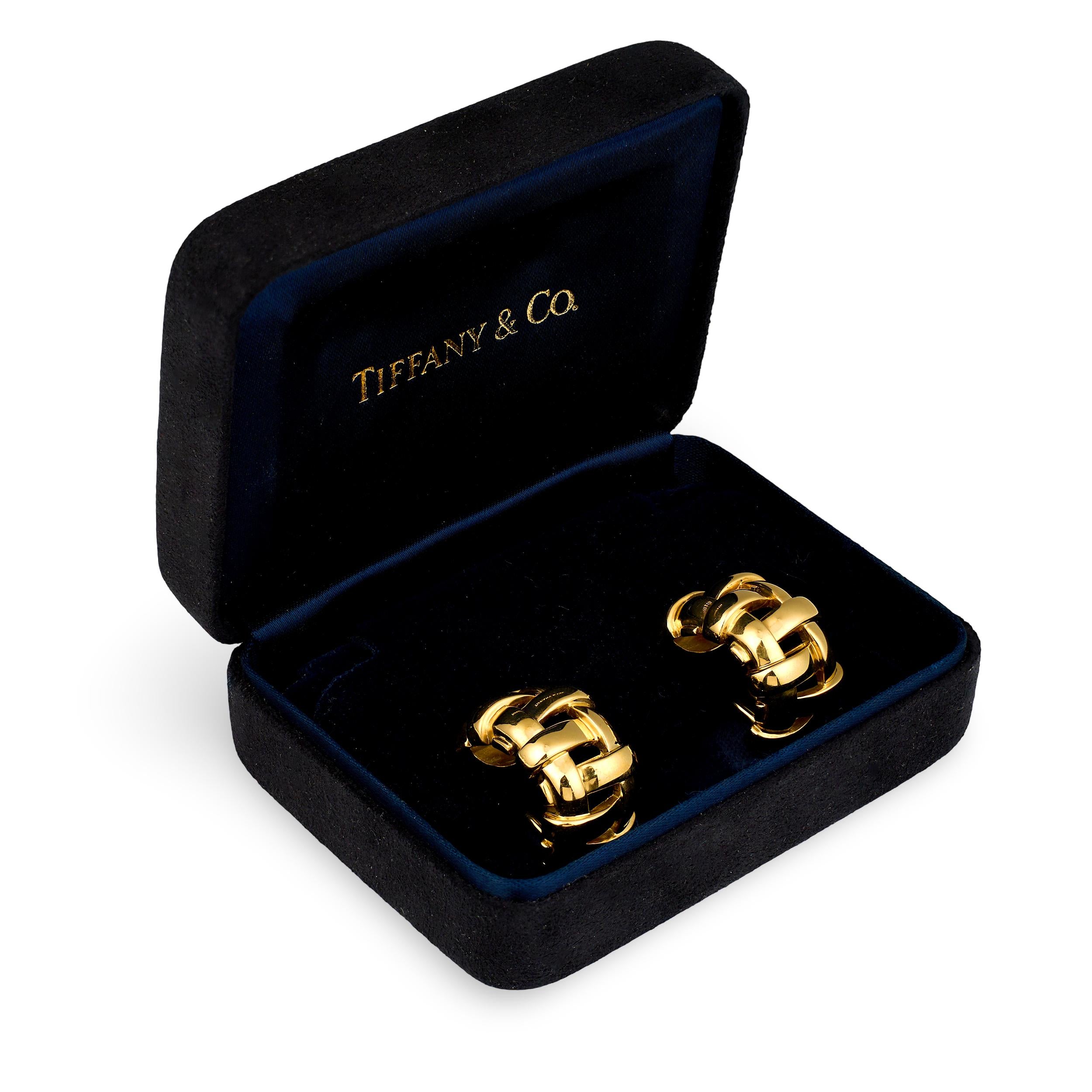 18k Yellow Gold Hoop Earrings by Tiffany & Co., circa 2002