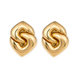 Doppio Cuore 18k Yellow Gold Earclips by Bvlgari, circa 1980s