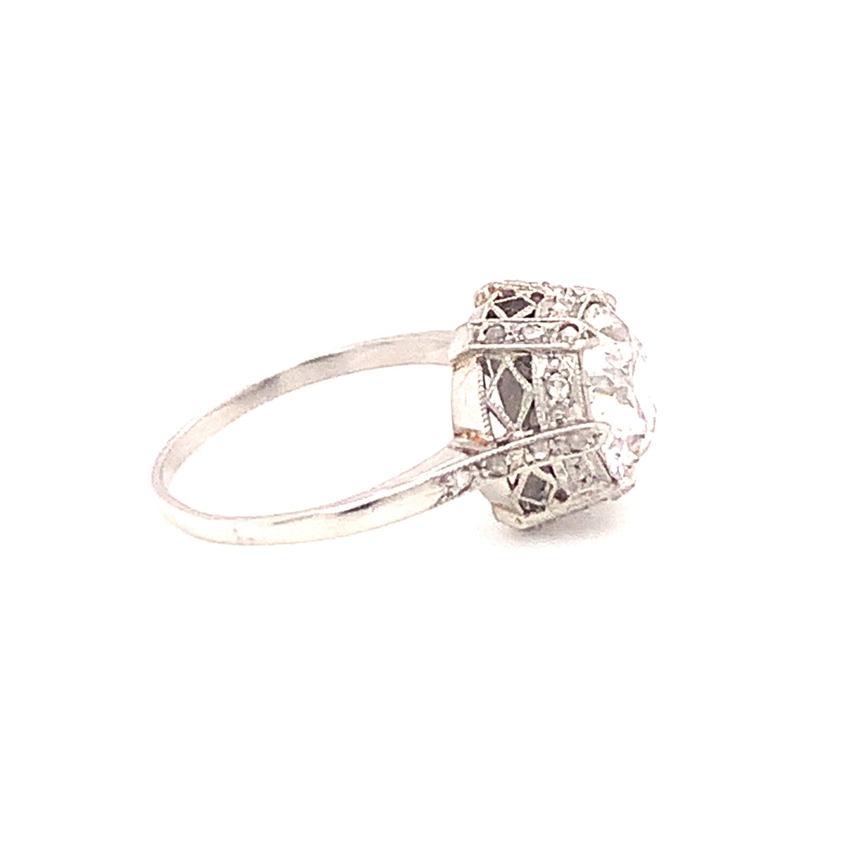 Edwardian Diamond Engagement Ring in Platinum, circa 1910