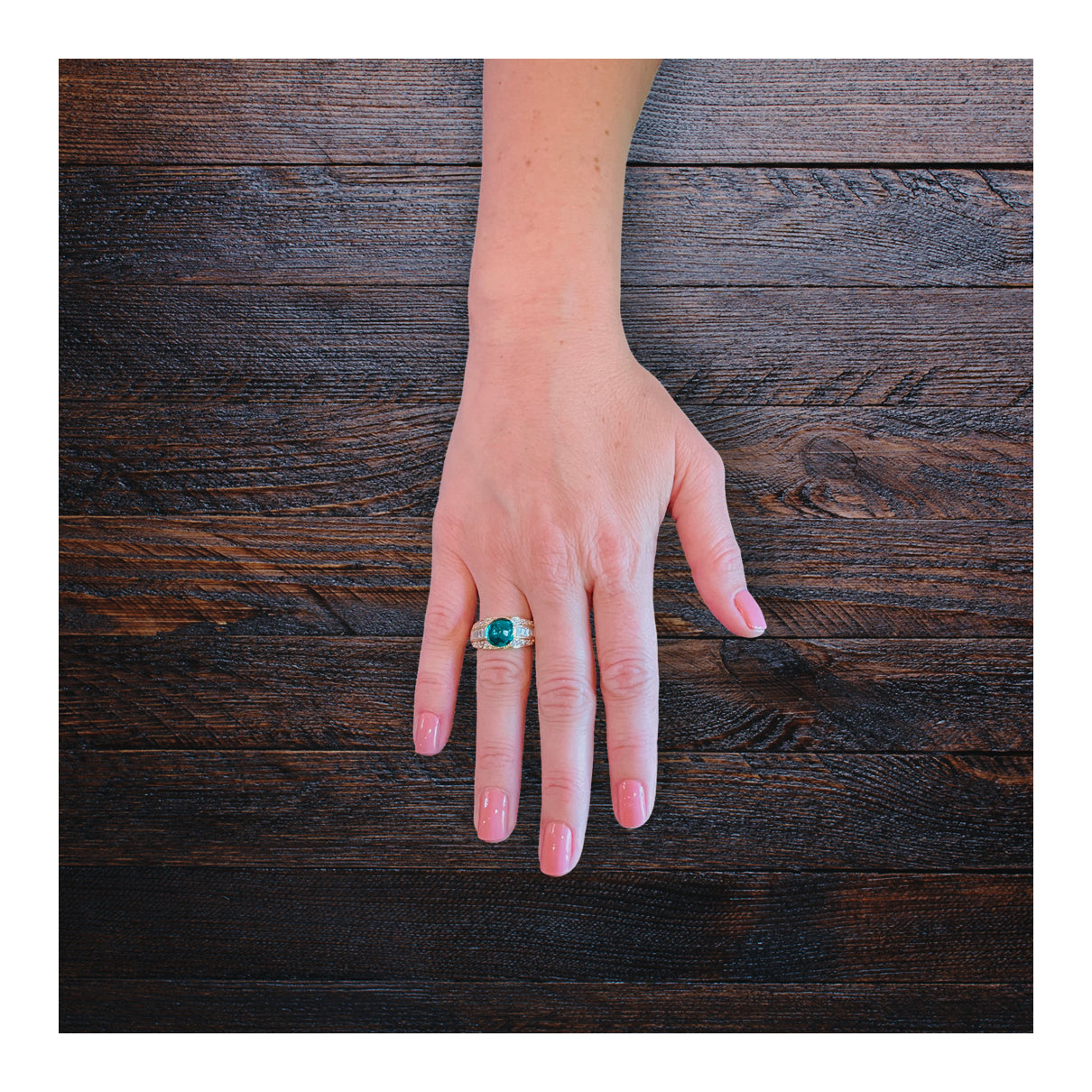 Emerald and Diamond 18K Gold Ring by Tiffany & Co.