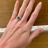 Emerald and Diamond Platinum Ring
