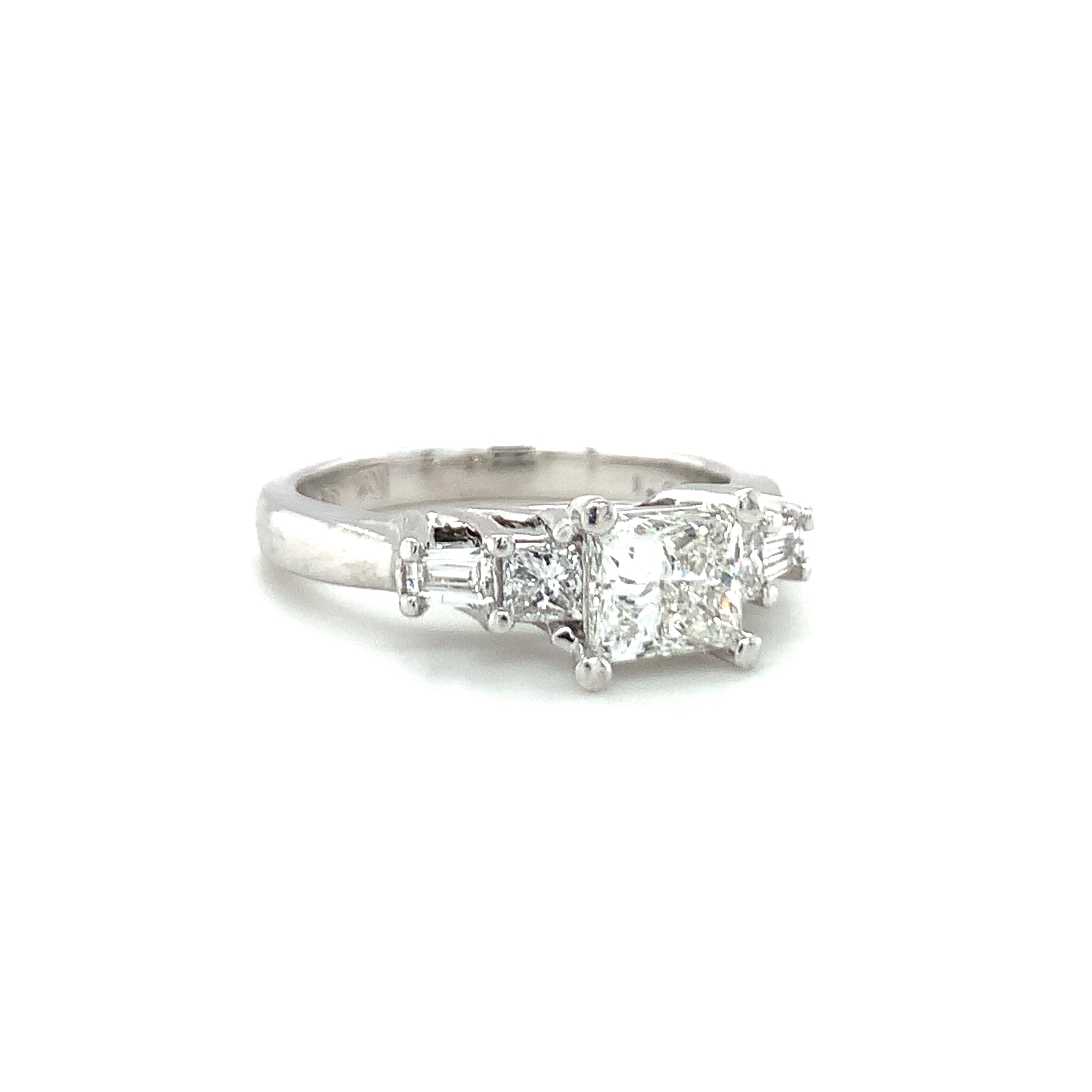 GIA Certified 1.02 Carat Diamond Platinum Engagement Ring