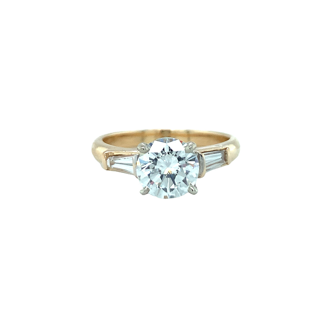 GIA Certified 1.22 Carat Diamond 14K Yellow Gold Engagement Ring