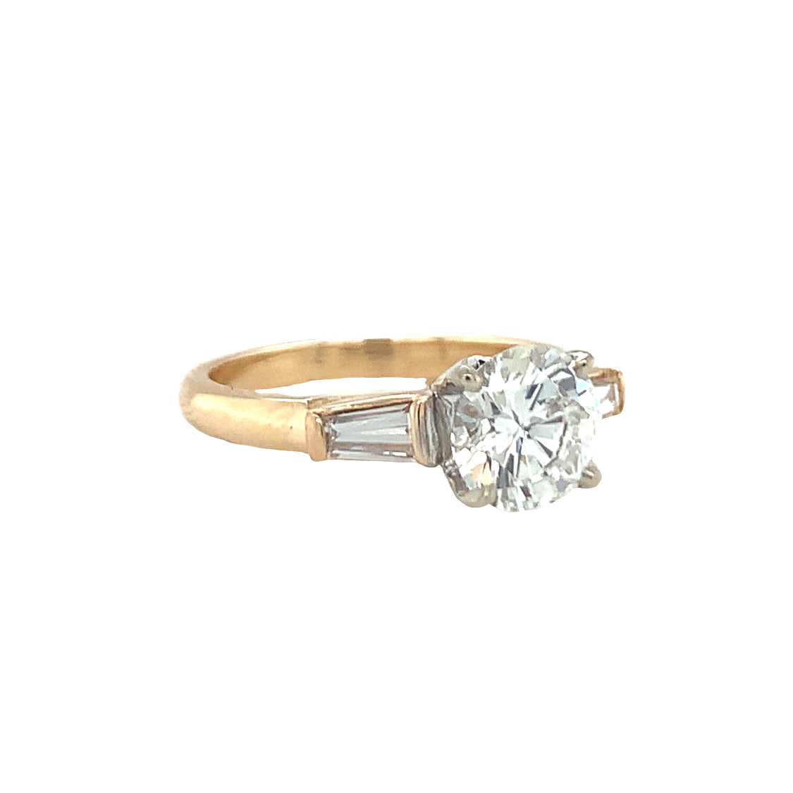 GIA Certified 1.22 Carat Diamond 14K Yellow Gold Engagement Ring
