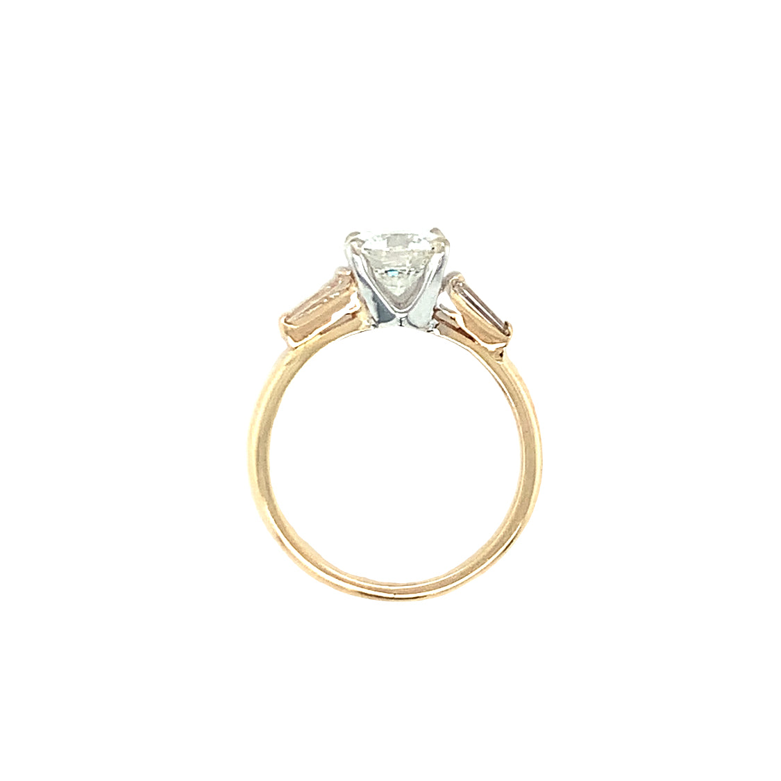 GIA Certified 1.22 Carat Diamond 14K Yellow Gold Engagement Ring