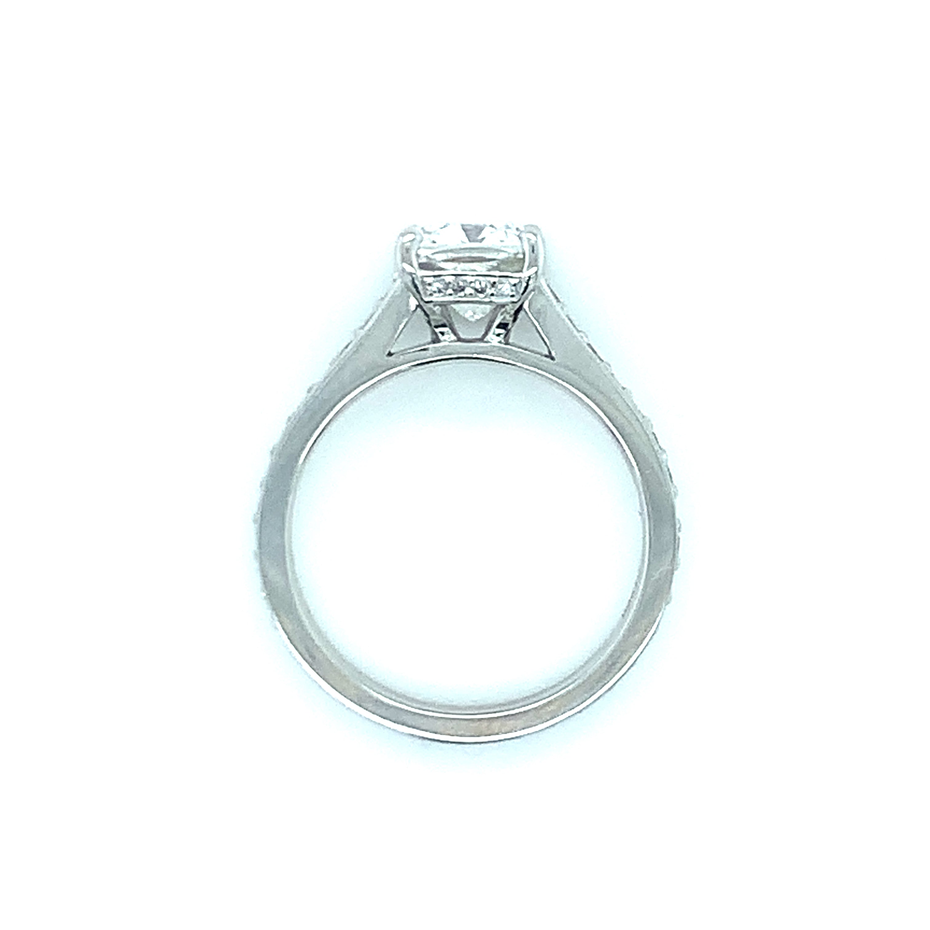 GIA Certified 1.81 Carat Diamond Platinum Engagement Ring