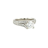 GIA Certified 1 Carat Diamond Platinum Engagement Ring
