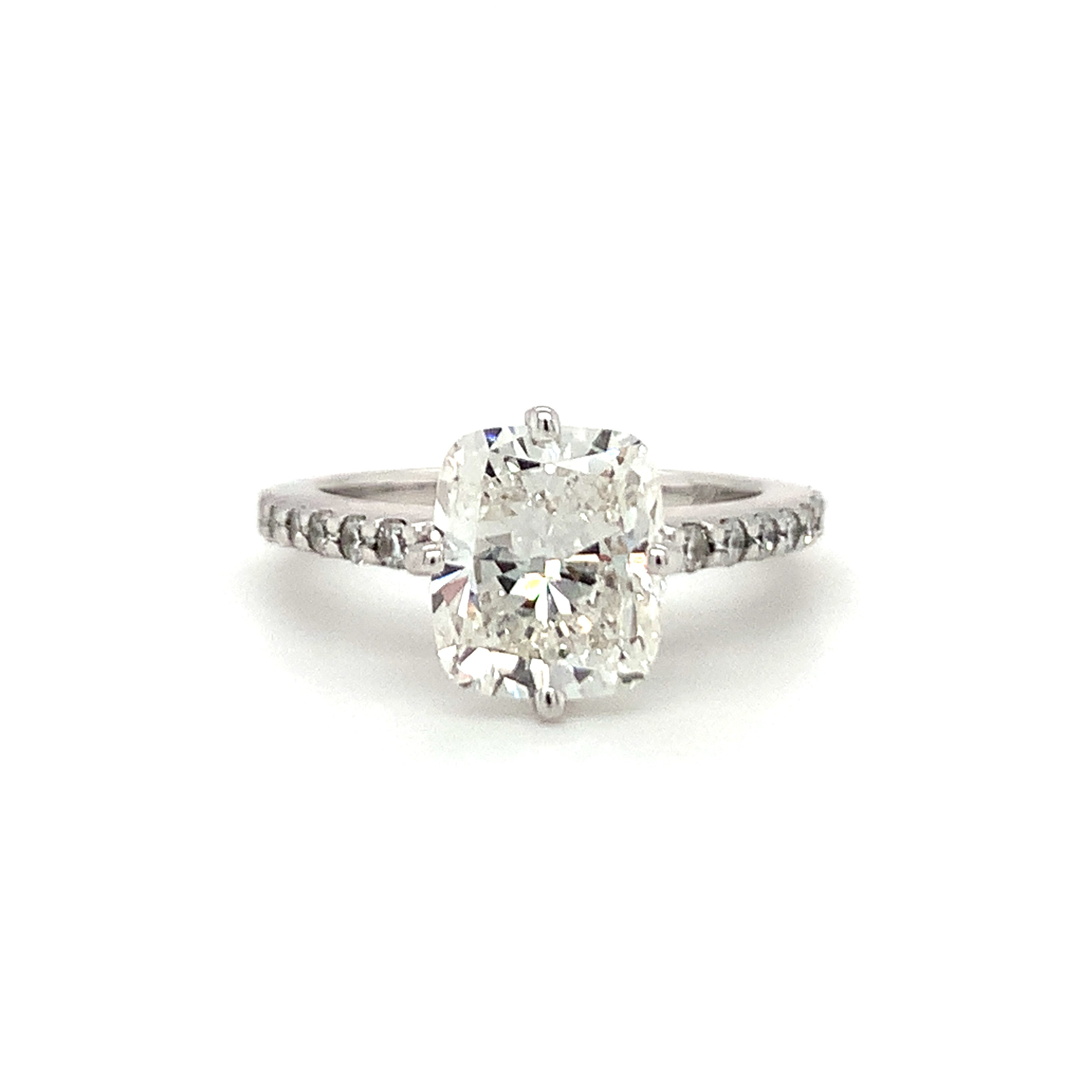 GIA Certified 2.01 Carat White Gold Diamond Engagement Ring