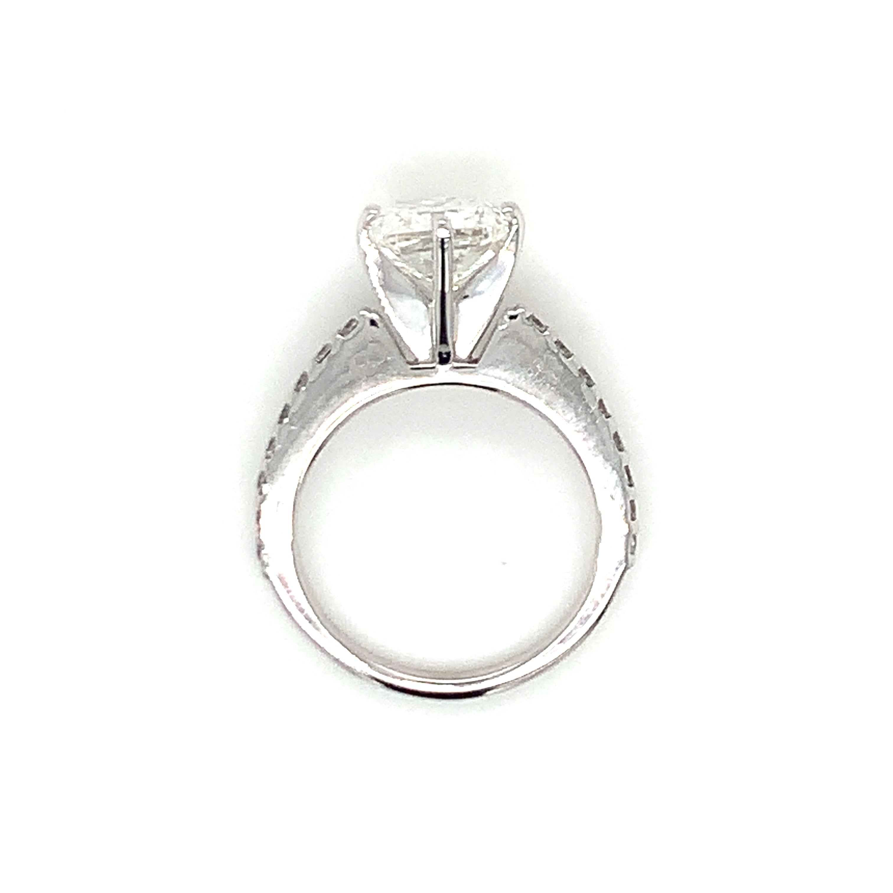 GIA Certified 2.01 Carat White Gold Diamond Engagement Ring