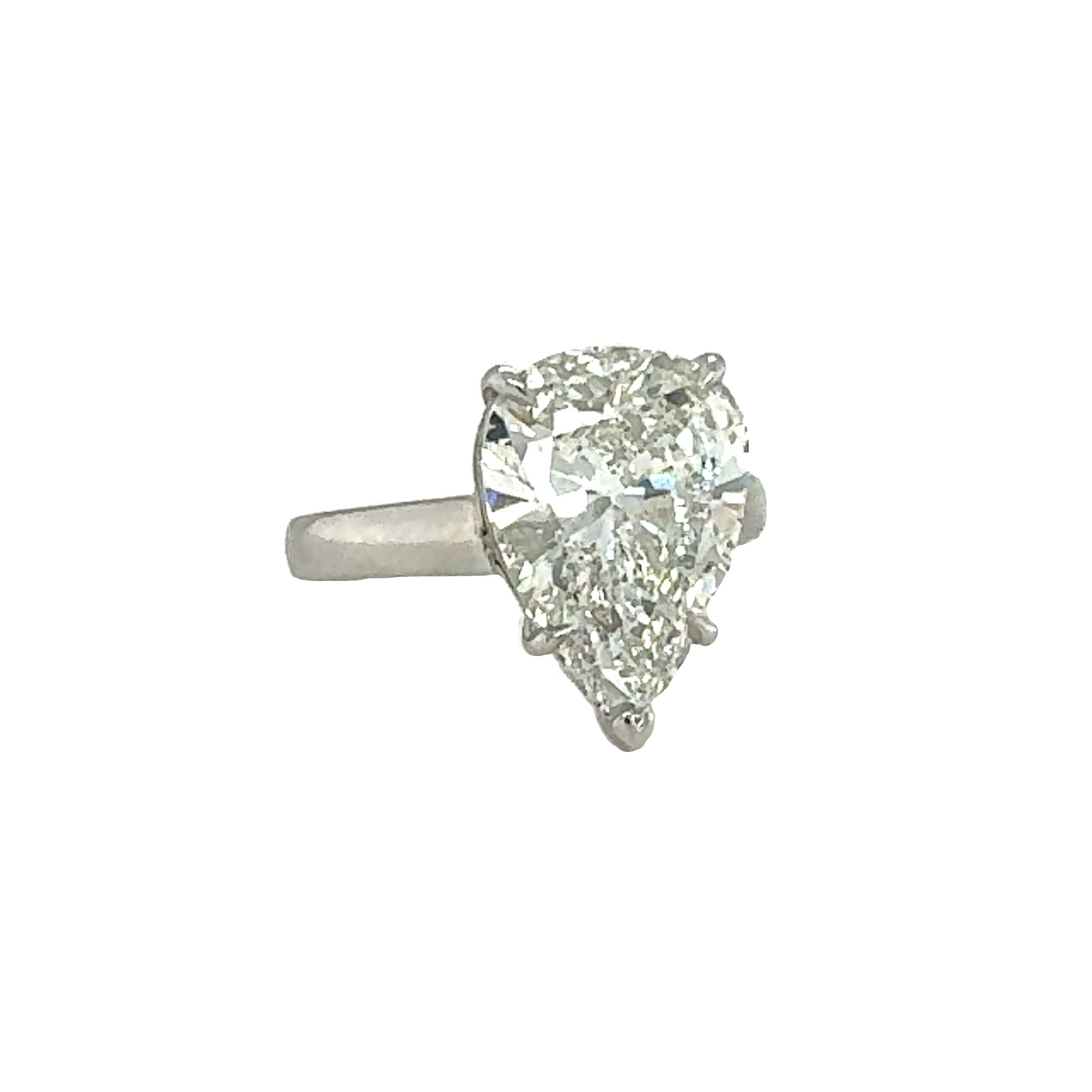 GIA Certified 5.31 Carat Diamond Platinum Engagement Ring