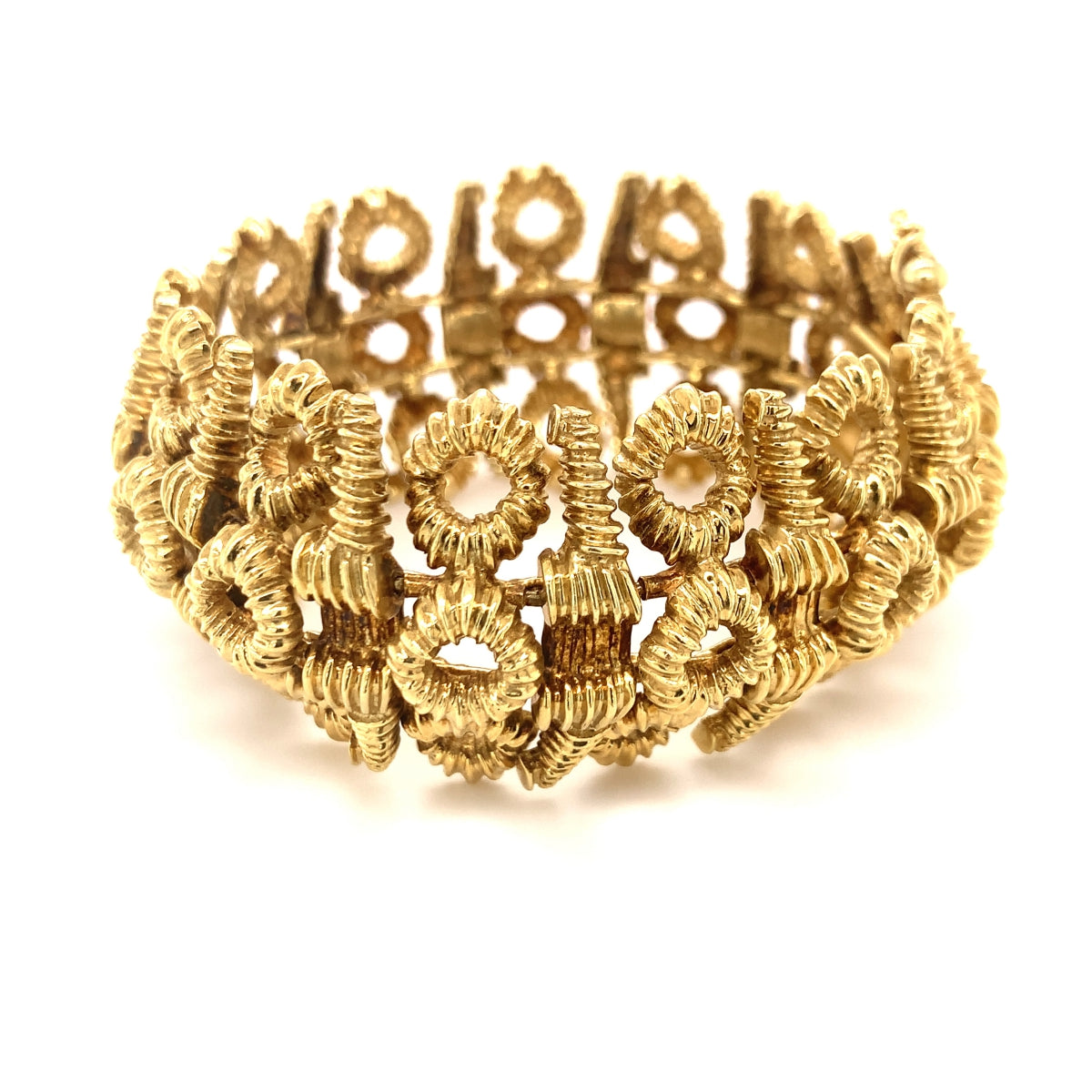 Geometric Link Bracelet in 18k Yellow Gold, circa 1960s