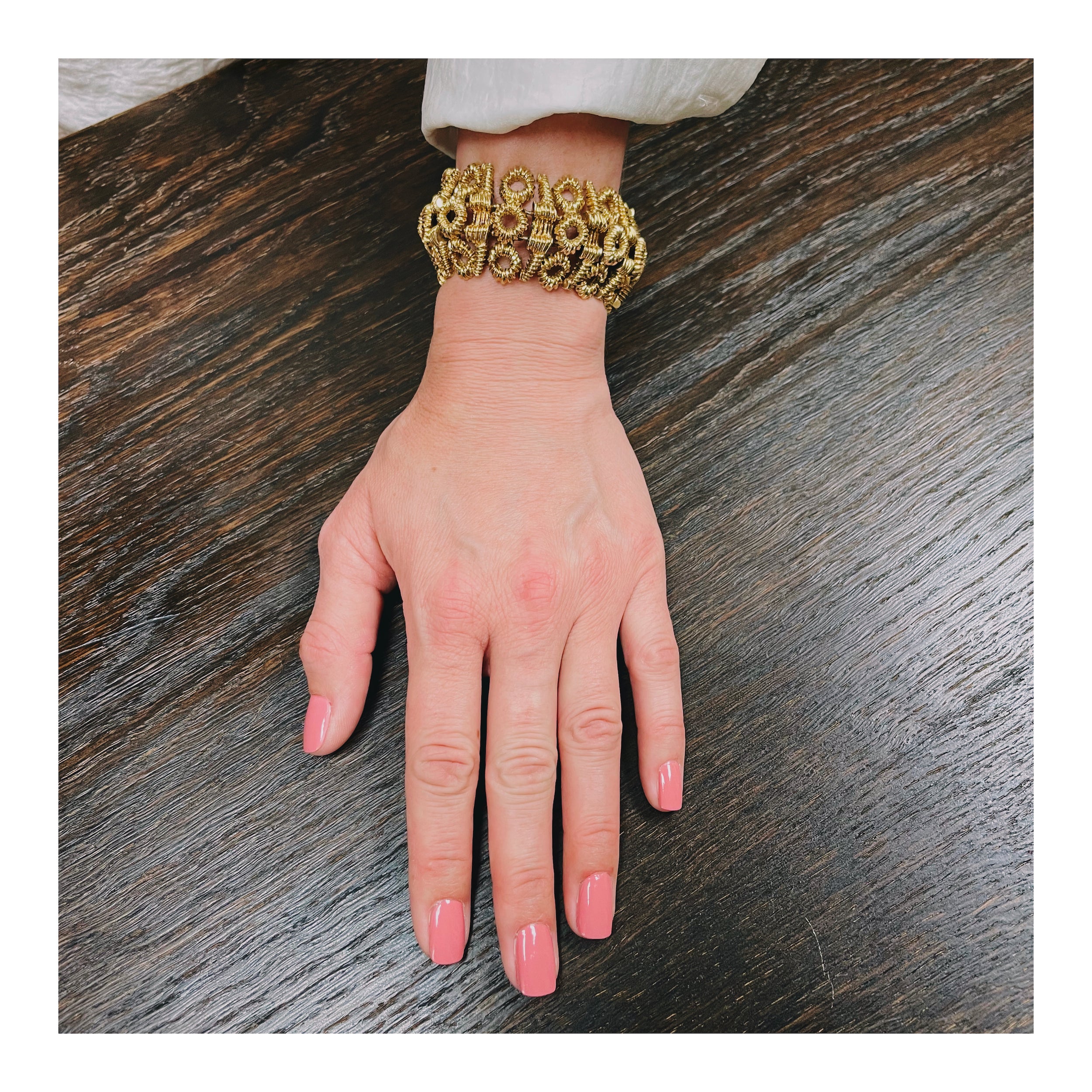 Geometric Link Bracelet in 18k Yellow Gold, circa 1960s