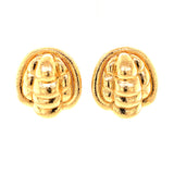 Hammered 18k Yellow Gold Earrings, circa 1960s