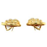 Hammered 18k Yellow Gold Earrings, circa 1960s