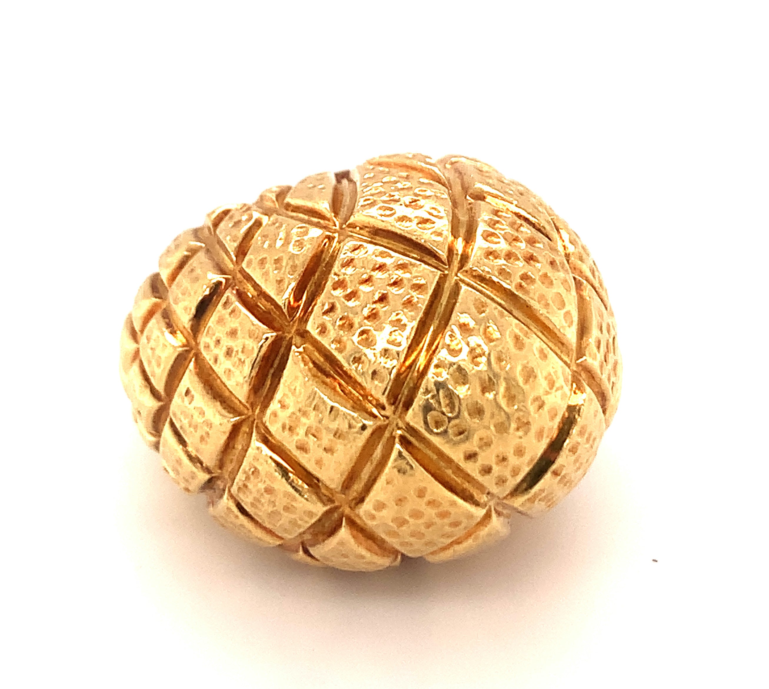 Immense 22K Yellow Gold Dome Ring, circa 1960s