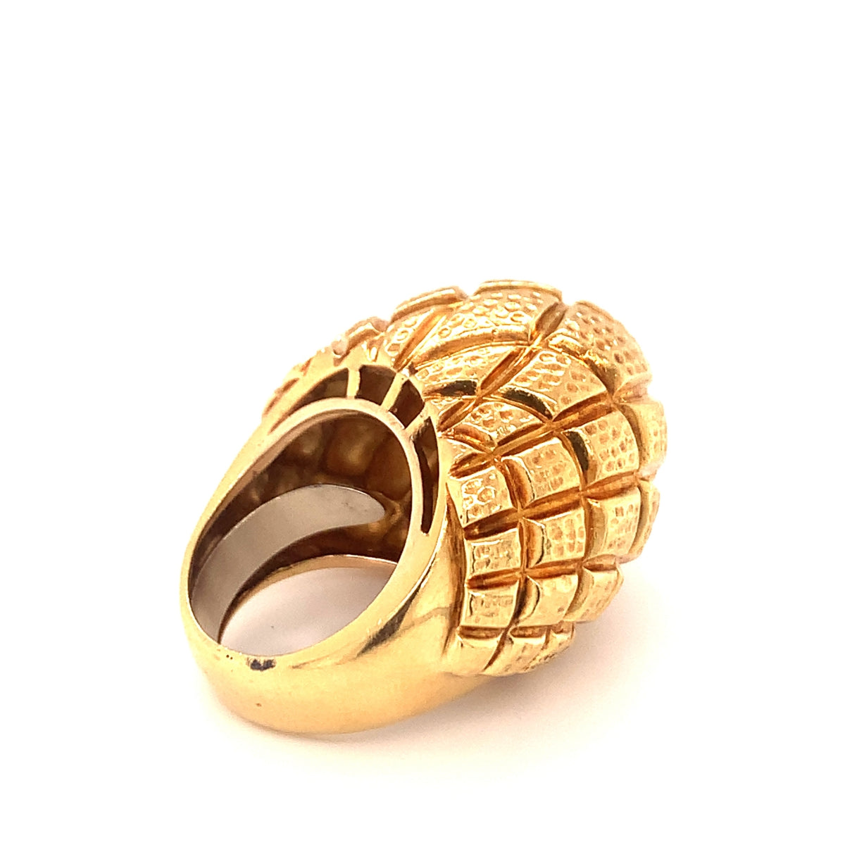 Immense 22K Yellow Gold Dome Ring, circa 1960s
