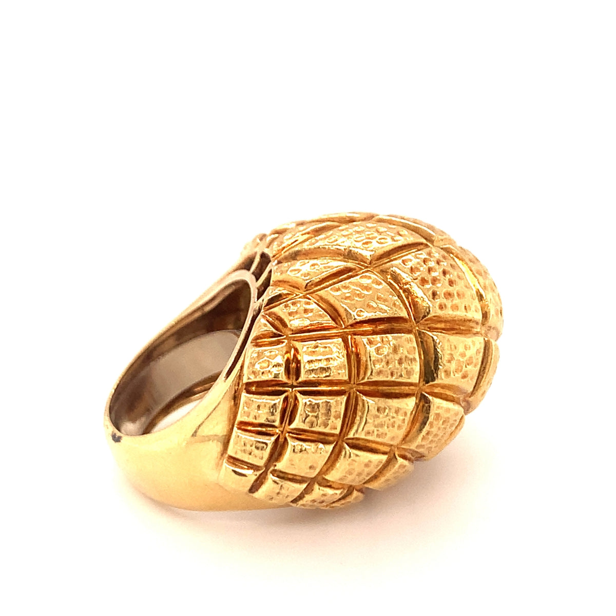Immense 22K Yellow Gold Dome Ring, circa 1960s