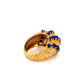 Lapis Lazuli Dome 18K Yellow Gold Ring, circa 1970s