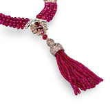 Diamond and Ruby Bead Tassle Necklace by Tiffany & Co.