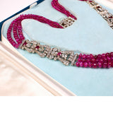 Diamond and Ruby Bead Tassle Necklace by Tiffany & Co.