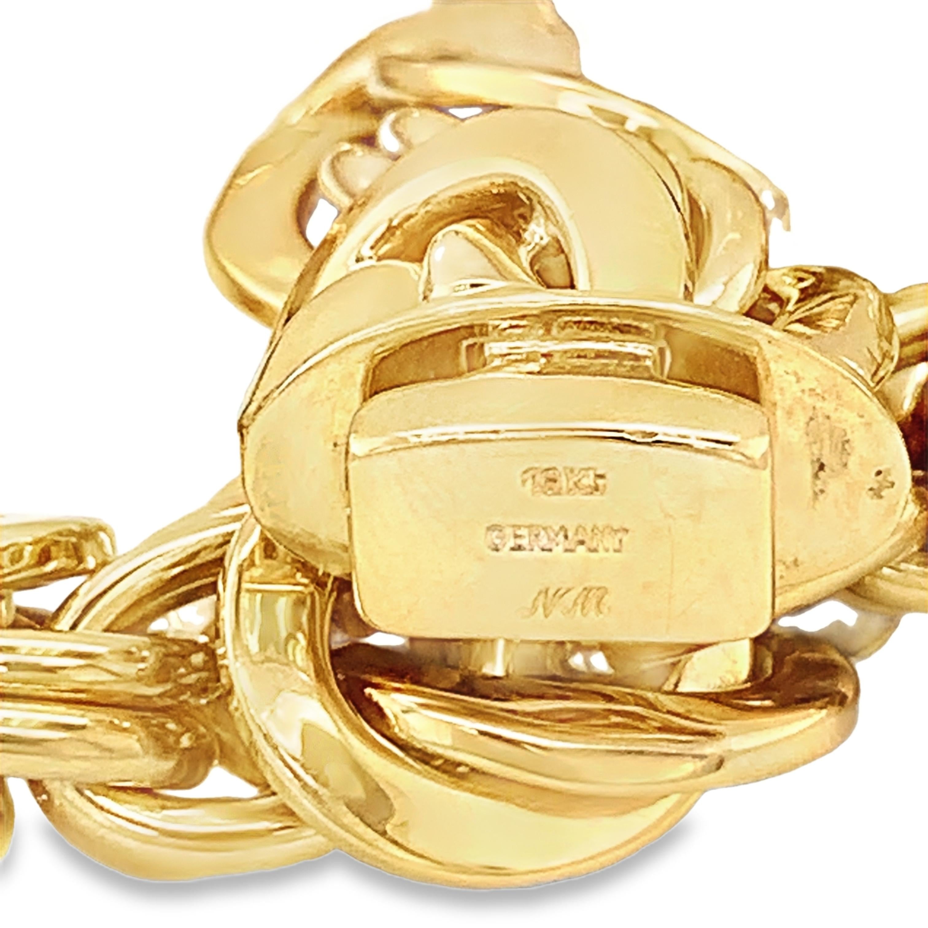 Fancy Link 18K Yellow Gold Necklace, circa 1970s