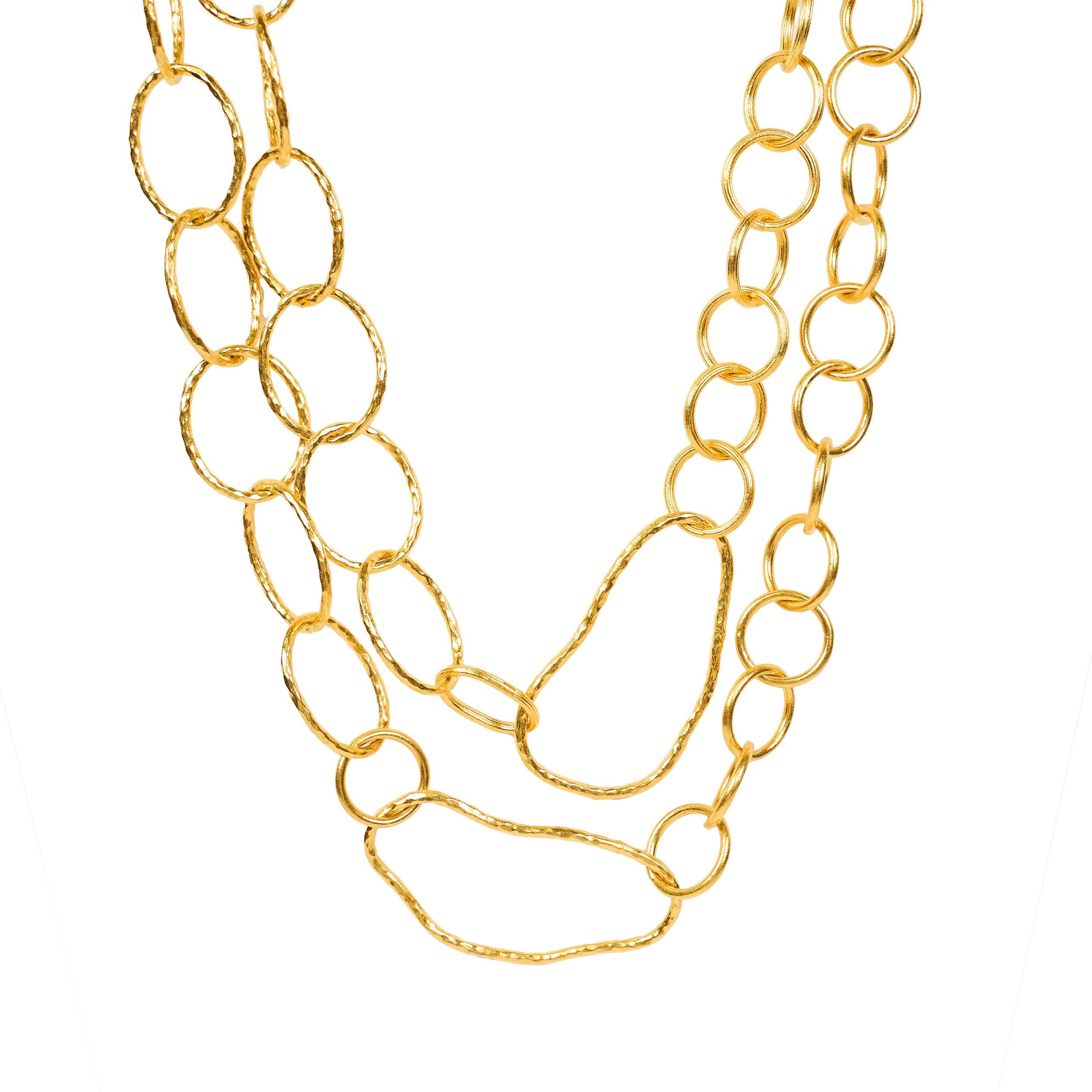 Open Link 22k Yellow Gold Necklace by Gurhan