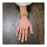 Open Link 14k Yellow Gold Bracelet by “La Triomphe”, circa 1960s