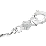 14K White Gold Diamond Circle Pendant
