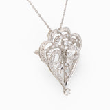 Edwardian Diamond 14K White and Yellow Gold Pendant / Brooch, circa 1910