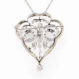 Edwardian Diamond 14K White and Yellow Gold Pendant / Brooch, circa 1910