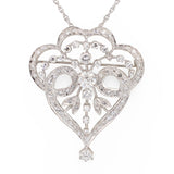 Edwardian Diamond 14K White and Yellow Gold Pendant / Brooch, circa 1910