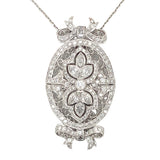 Mid-Century Diamond White Gold Pendant, Circa 1950s