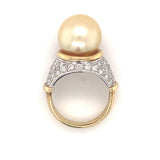 Pearl and Diamond 18K Yellow Gold Ring