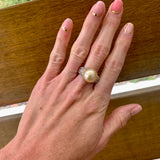 Pearl and Diamond 18K Yellow Gold Ring