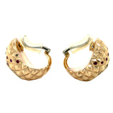 Pearl and Multi-Gem 18K Yellow Gold Earrings