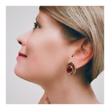 Pink Tourmaline 18K Yellow Gold Earclips