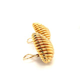 Pyramid Shaped Earrings in 18K Yellow Gold, circa 1970s