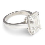 GIA Certified 6.74 Carat Emerald Cut Diamond Engagement Ring, Platinum