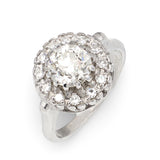 Art Deco 1930s Diamond Solitaire Ring, 1.40ct Old European Cut, 14K White Gold