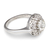 Art Deco 1930s Diamond Solitaire Ring, 1.40ct Old European Cut, 14K White Gold