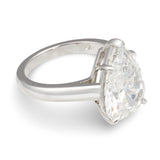 GIA Certified 5.31ct Pear Diamond Platinum Engagement Ring