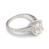 Antique-Style 2.14ct Old European Cut Diamond Platinum Ring