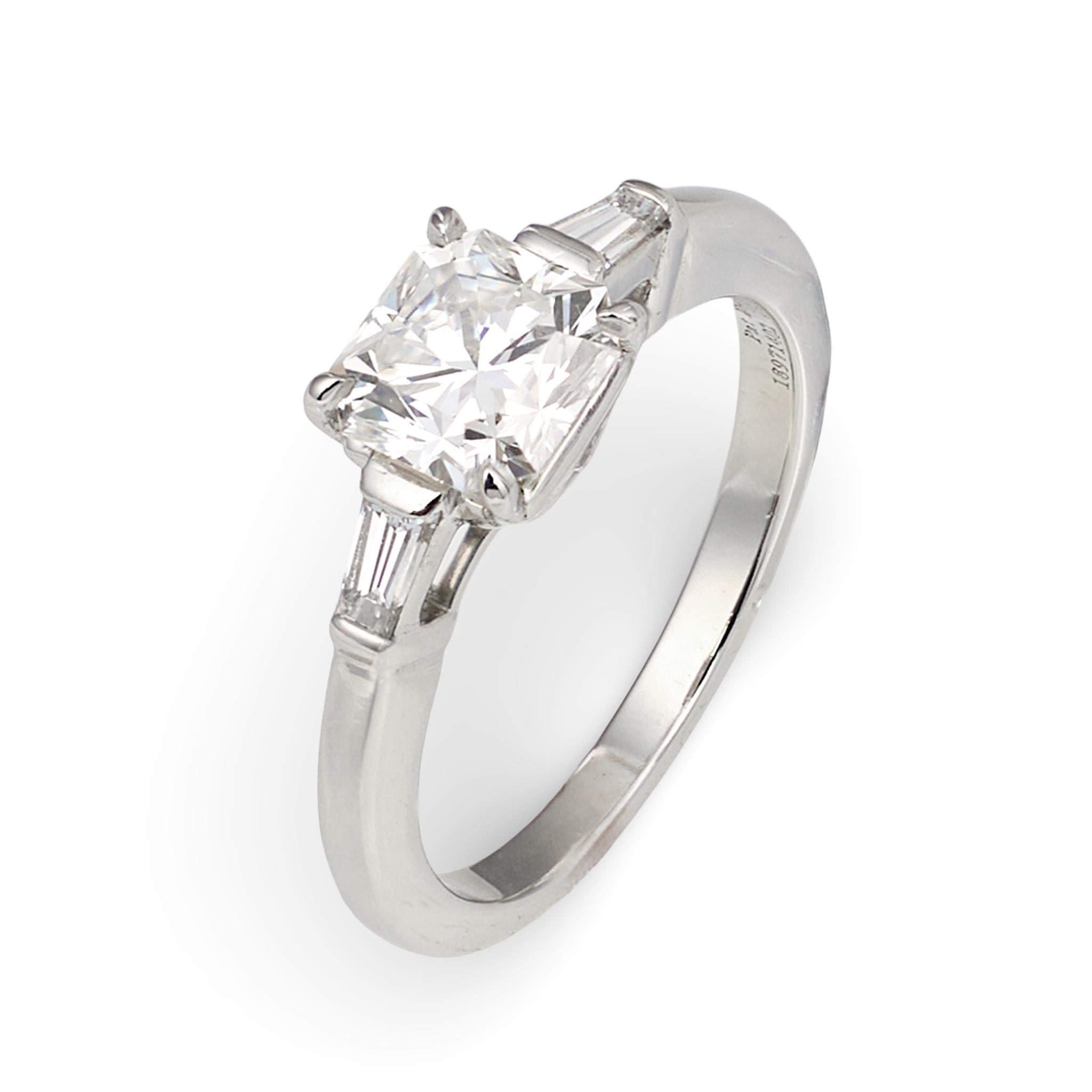 Tiffany & Co. Lucida 1.03ct Diamond Platinum Engagement Ring, GIA F/VVS1