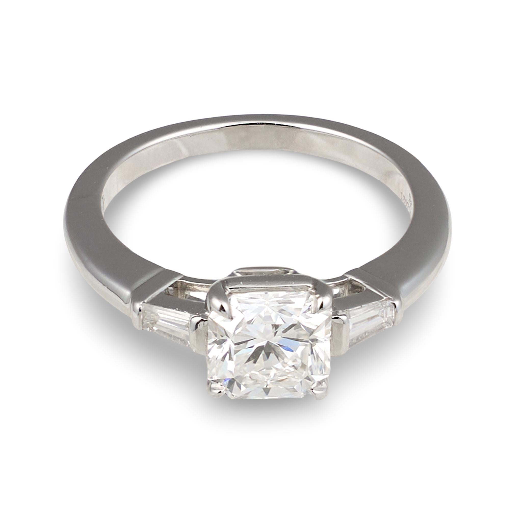 Tiffany & Co. Lucida 1.03ct Diamond Platinum Engagement Ring, GIA F/VVS1