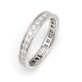 Cartier Diamond Eternity Band, Bead-Set 18K White Gold, F Color VVS2