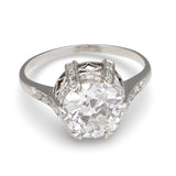 Edwardian Old European Cut Diamond Platinum Ring, 1.85ct, Circa 1910