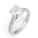 Campanelli & Pear GIA Certified 1.81 Carat Cushion Diamond Engagement Ring, Plat
