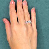 GIA 1ct Diamond Platinum Pavé Engagement Ring, I/VS1