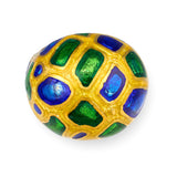 Mosaic Enamel Gold Dome Ring, Circa 1970s
