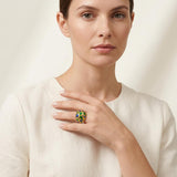 Mosaic Enamel Gold Dome Ring, Circa 1970s